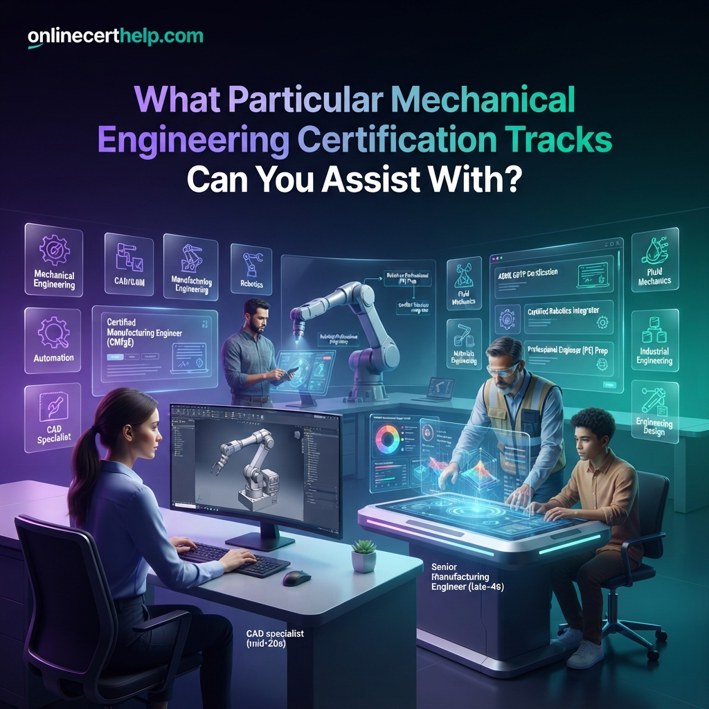 What particular Mechanical engineering certification tracks can you assist with?