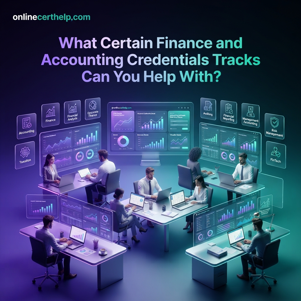 What certain Finance and accounting credentials tracks can you help with?
