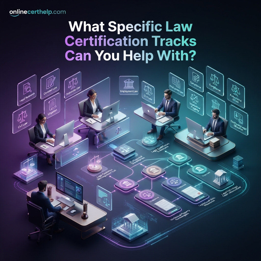 What certain Law certification tracks can you aid with?