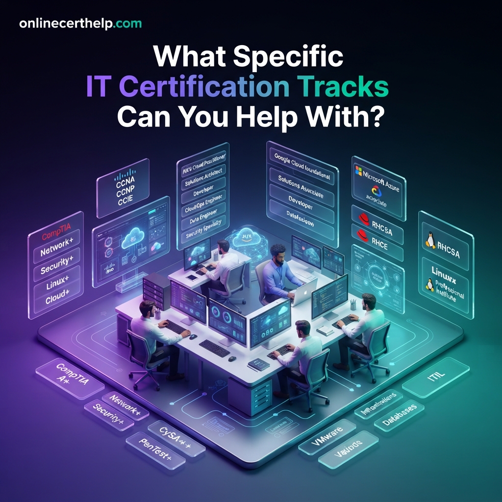 What details IT certification tracks can you help with?