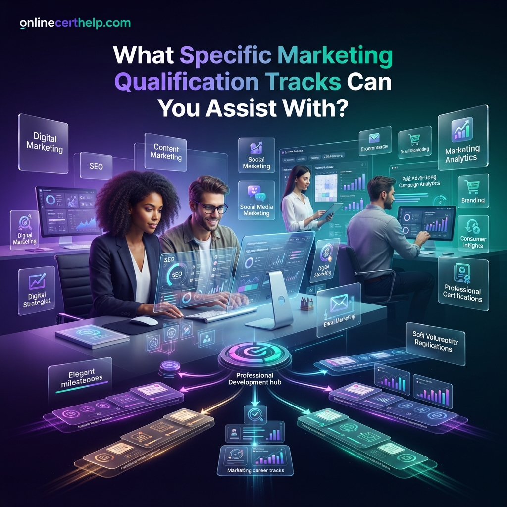 What particular Marketing qualification tracks can you assist with?