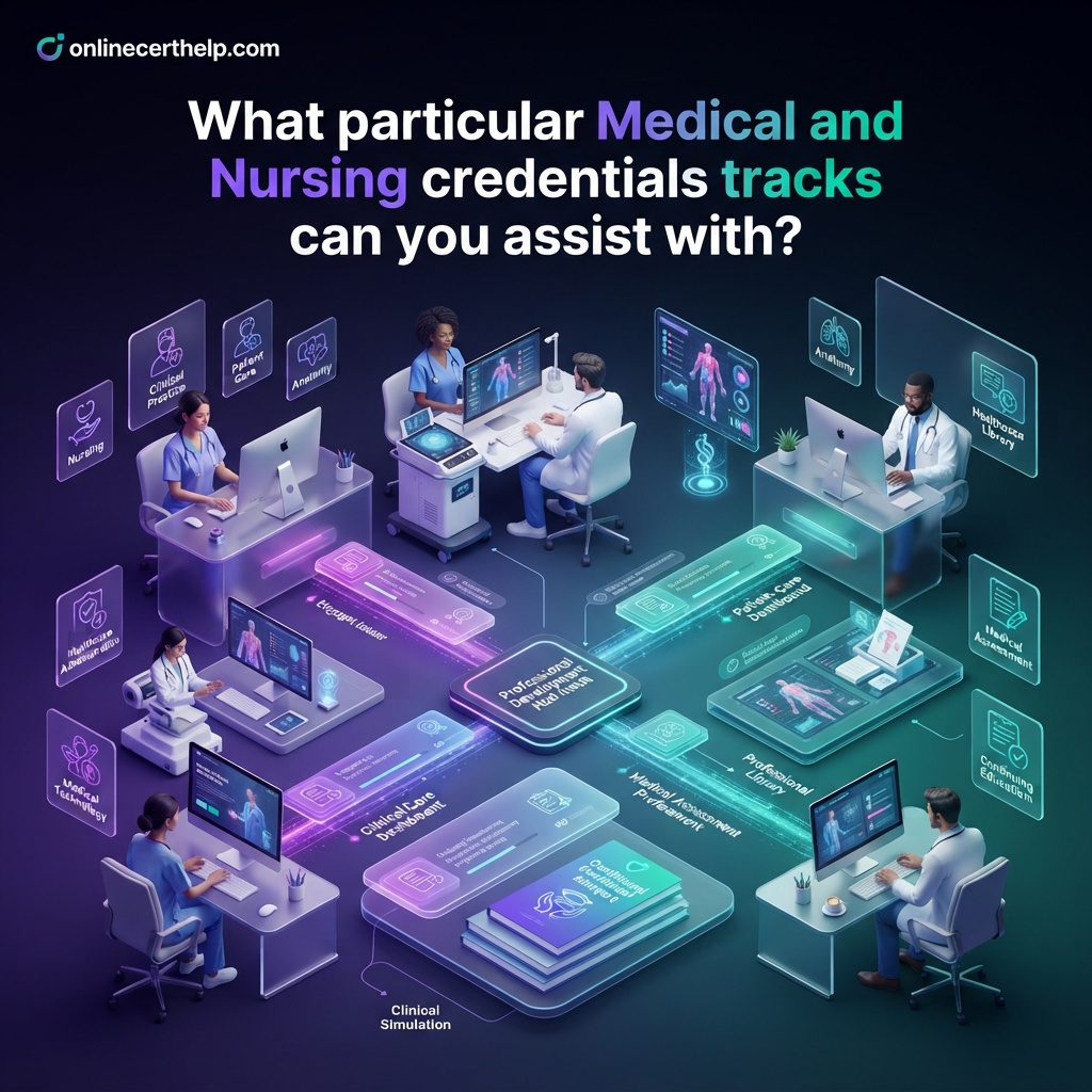 What particular Medical and Nursing credentials tracks can you assist with?