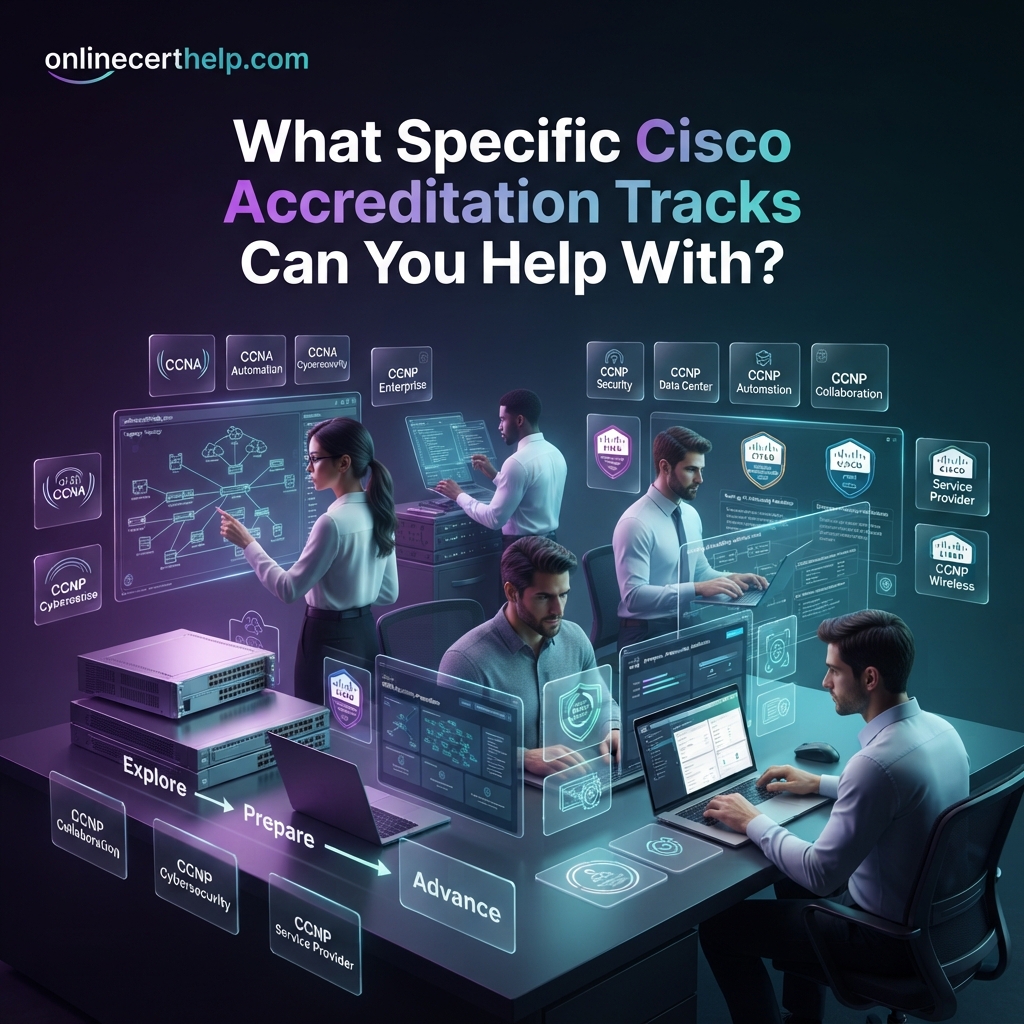 What specific Cisco accreditation tracks can you help with?