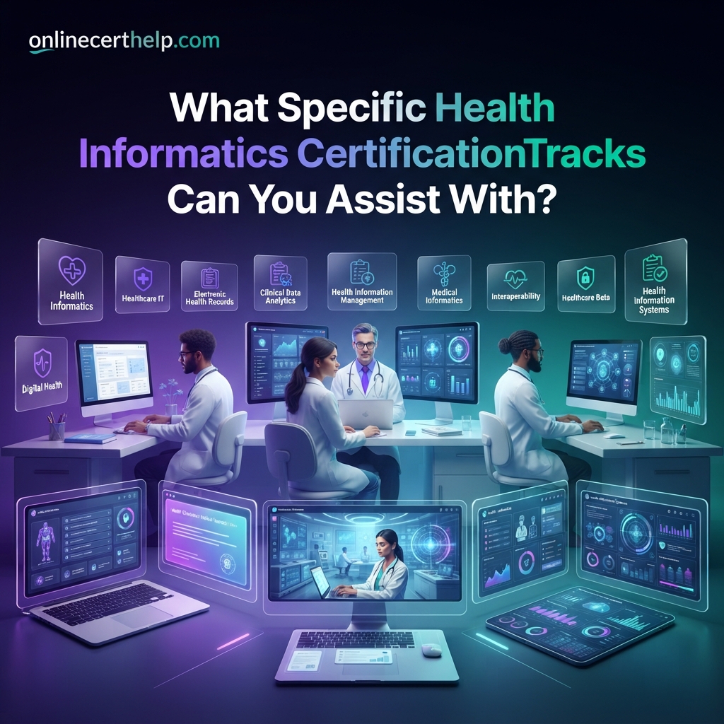 What specific Health Informatics certification tracks can you assist with?