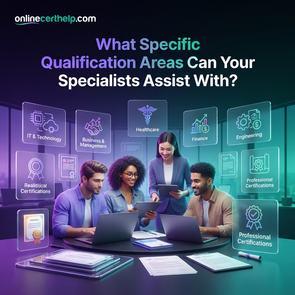 What specific qualification areas can your specialists assist with?
